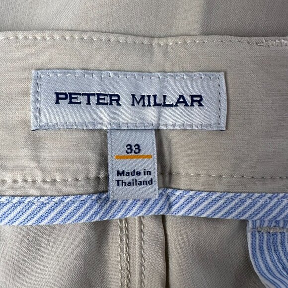 Peter Millar Men's Shackleford Performance 9" Hybrid Golf Short, Size W33, Sand - Picture 8 of 15